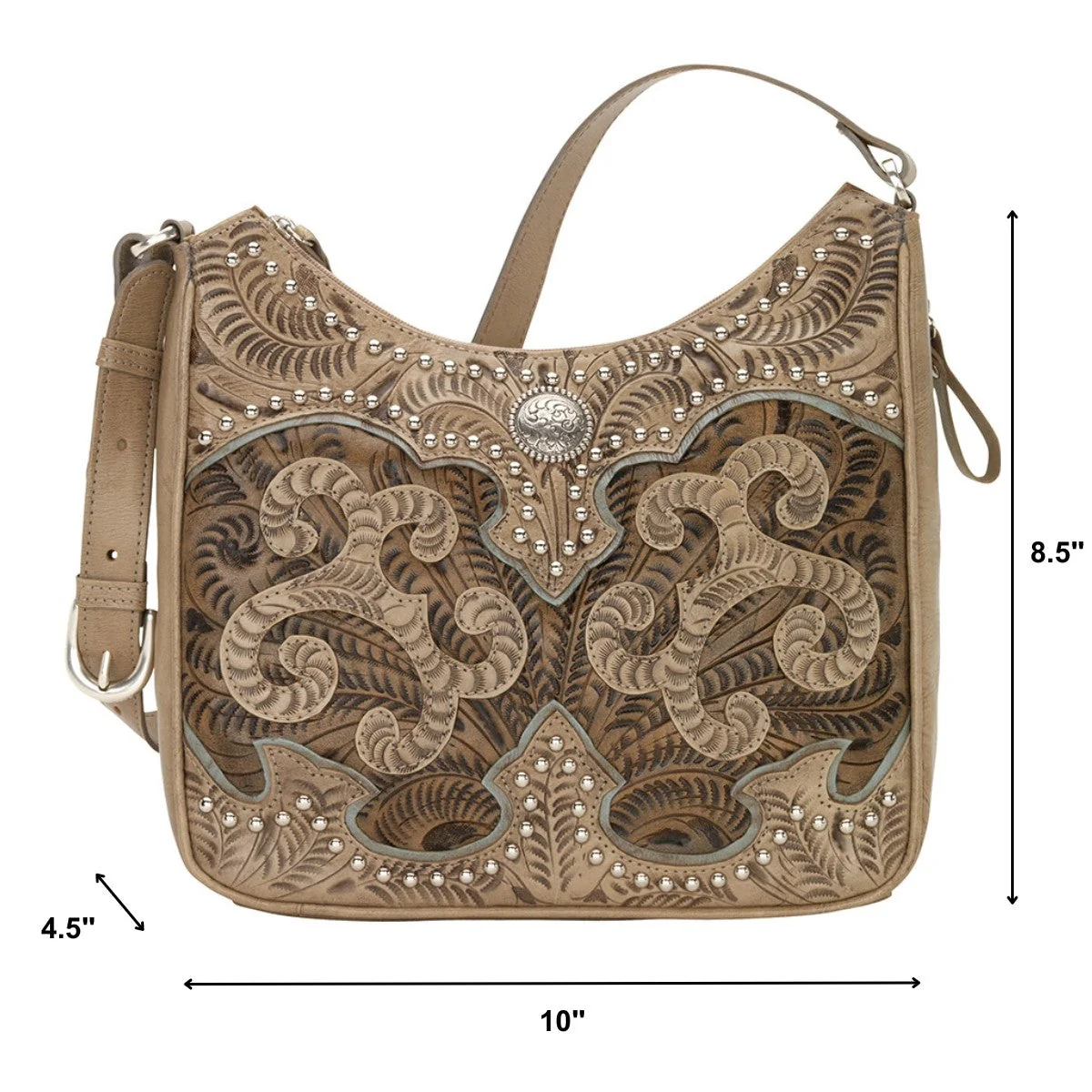 Annie's Secret Zip-Top Shoulder Bag w/ Conceal Carry Pocket - Image 6