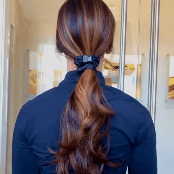 Black Velvet Buckle Scrunchie - No Snagging, No Tangles - Image 4