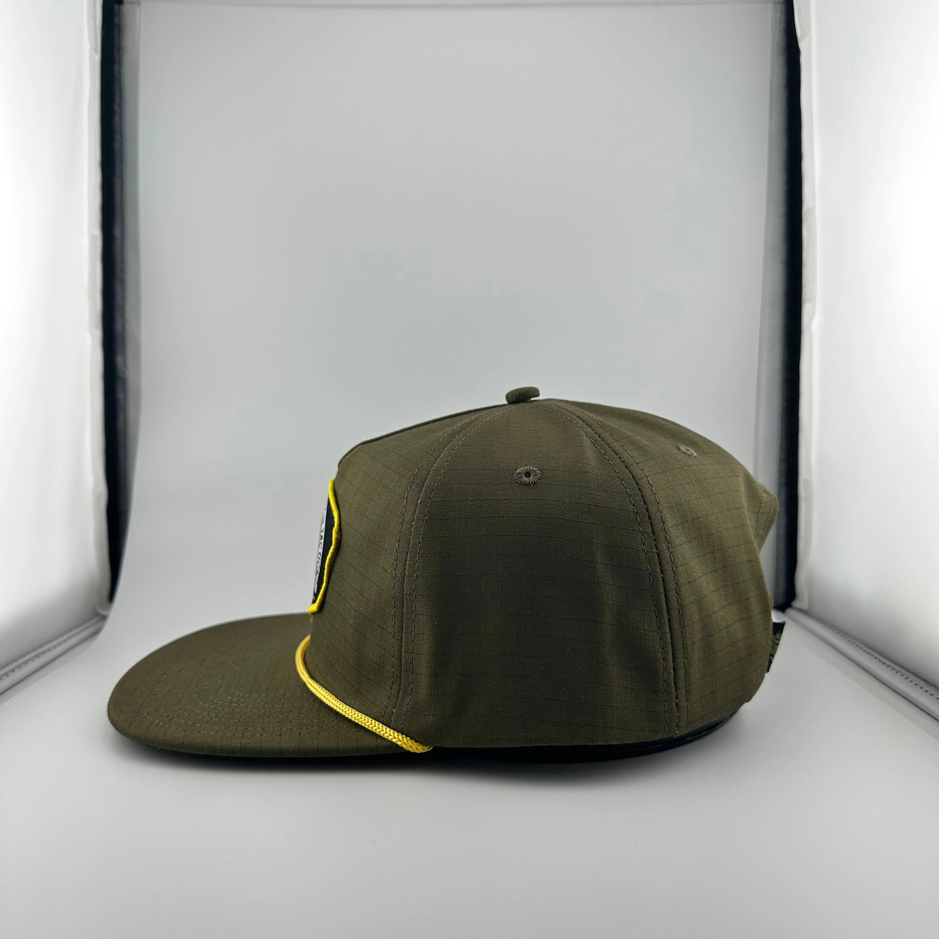 "Born to Chill" Cowboy Revolution Tactical Green Ripstop Rope Hat - Image 6