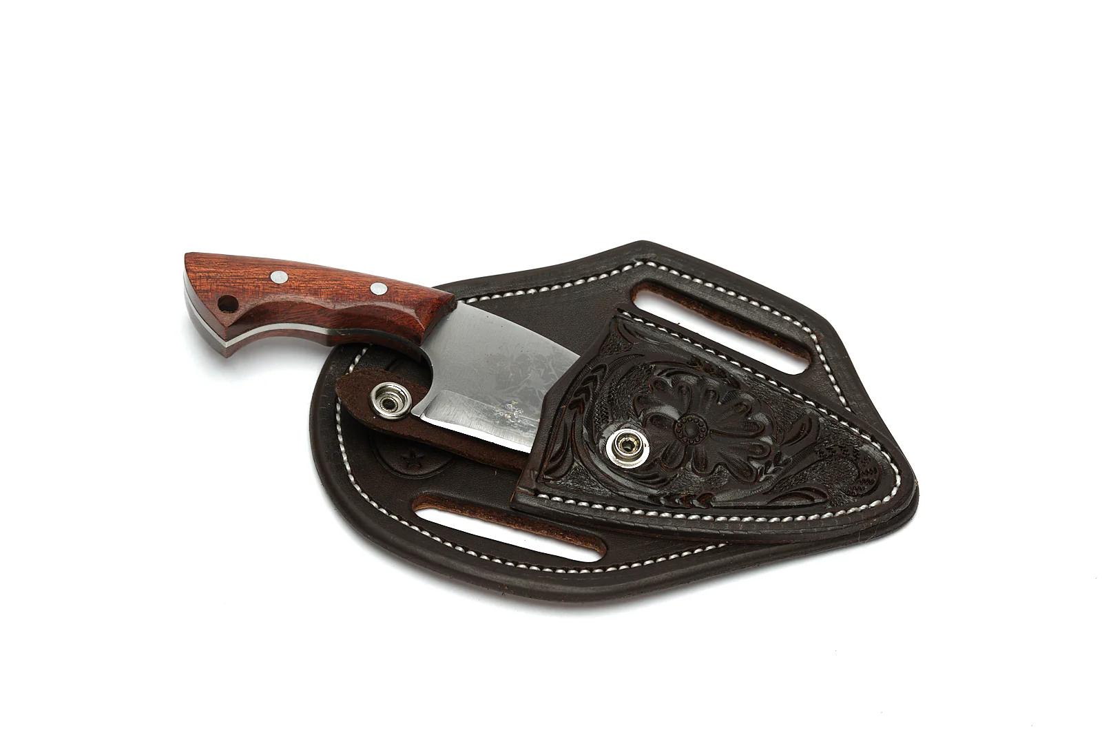 Chocolate Floral Knife Sheath with Knife - Image 2