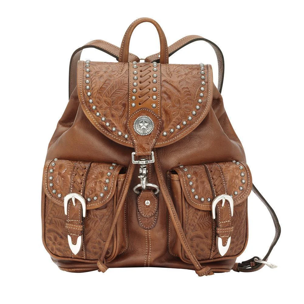Classic Drawstring Backpack w/ Flap - Image 3