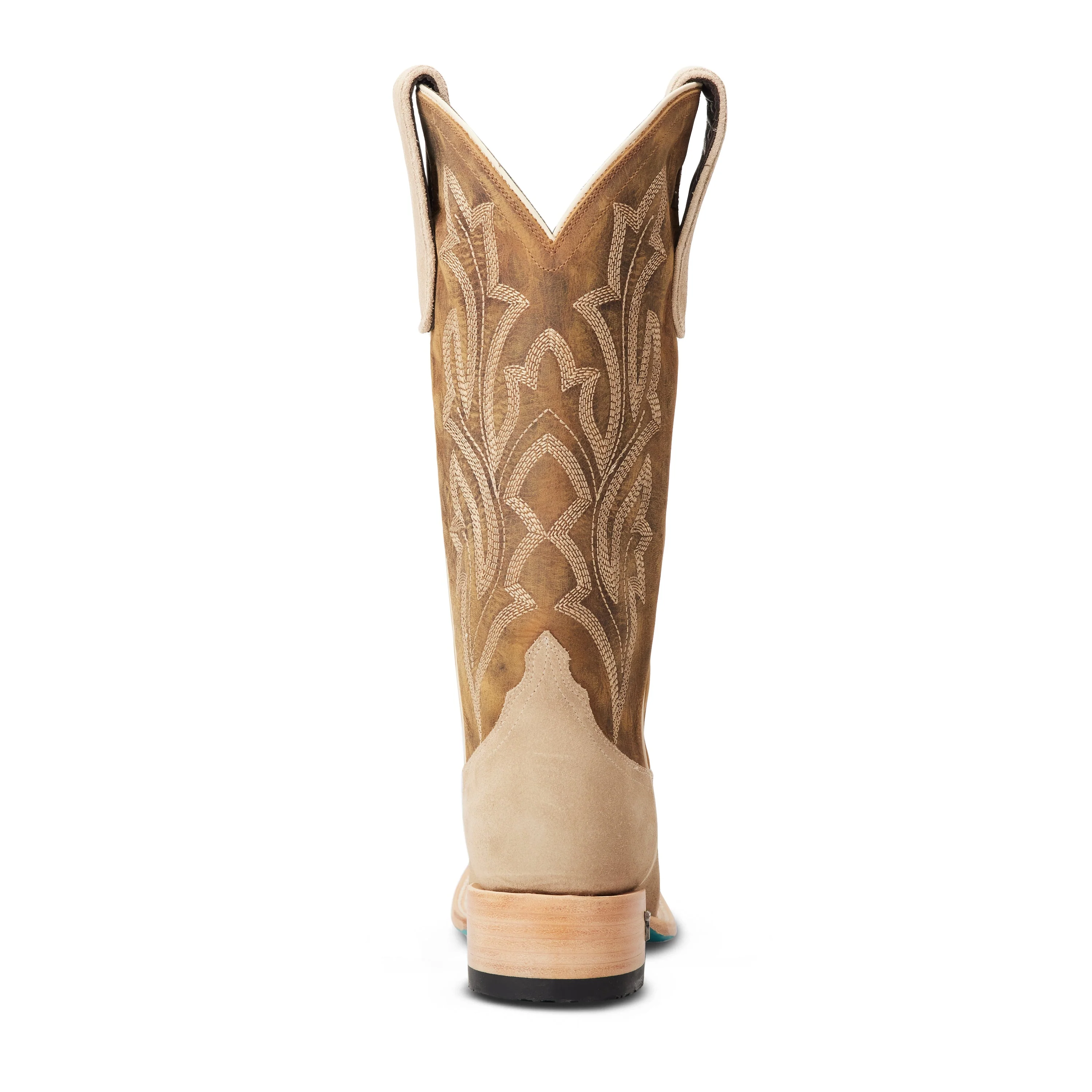 Classic Square Boot - Latte Suede and Burnt Caramel - Image 5