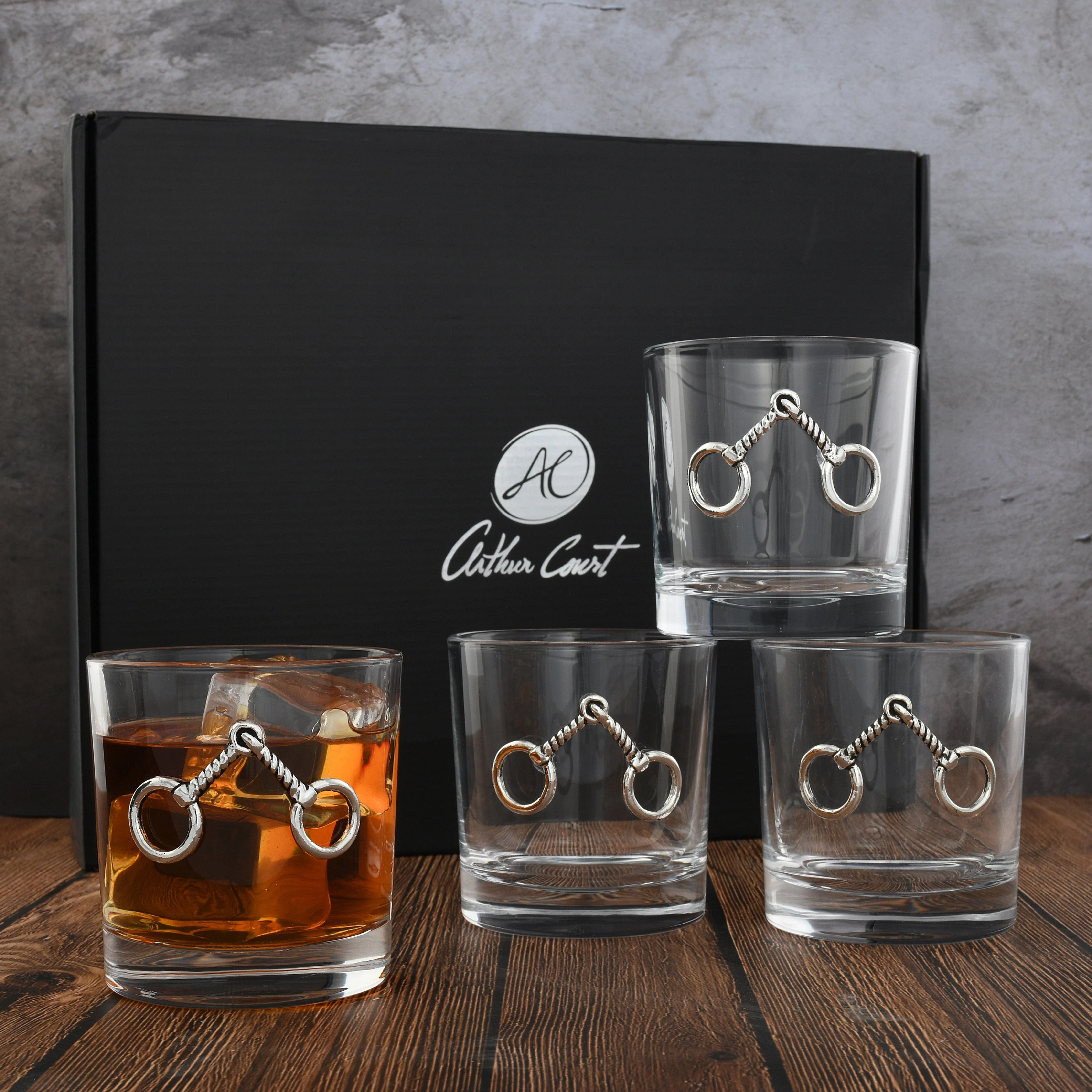 Equestrian Bit Bar Glasses Set of 4 - Image 3