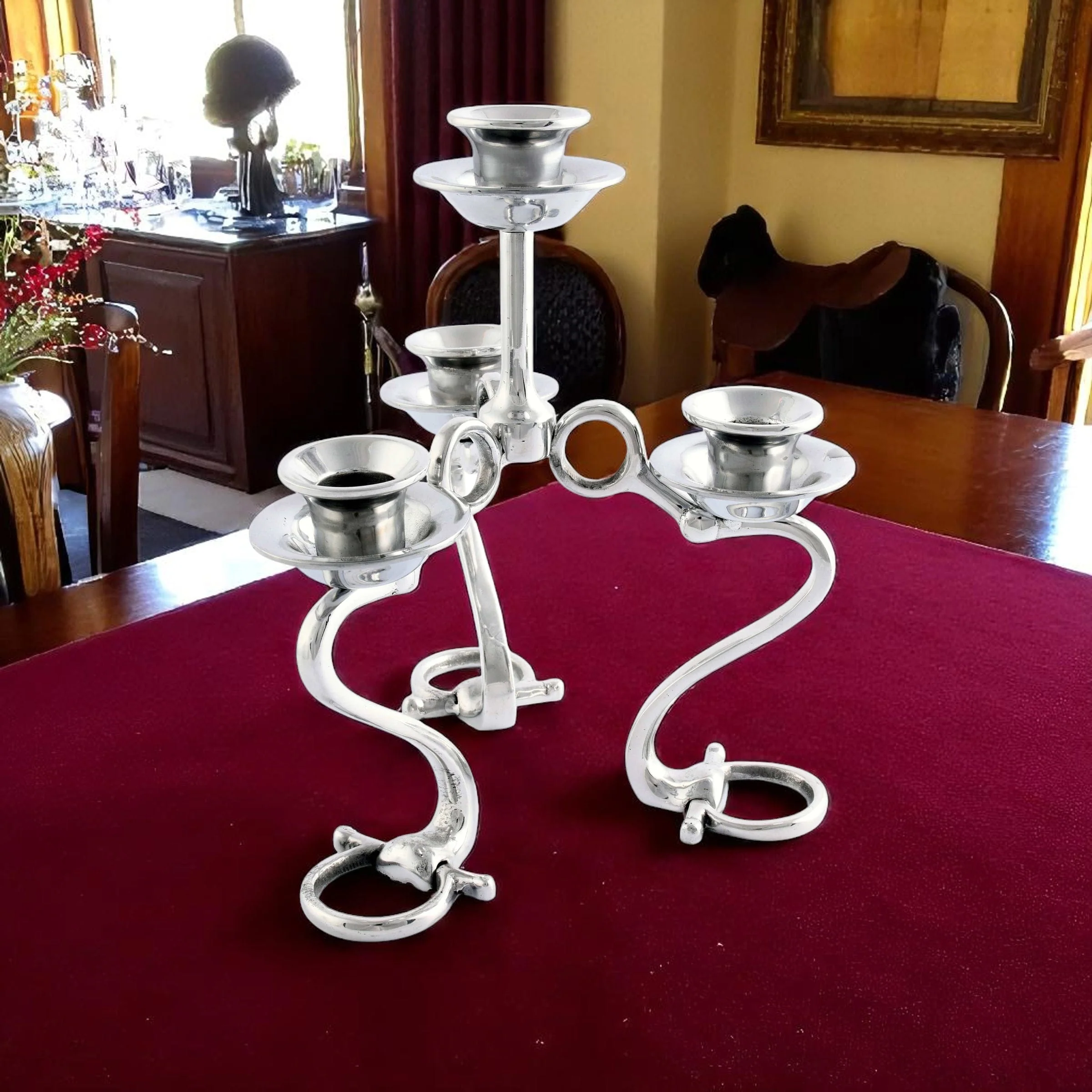 Equestrian Bit Four Light Candlestick - Image 4