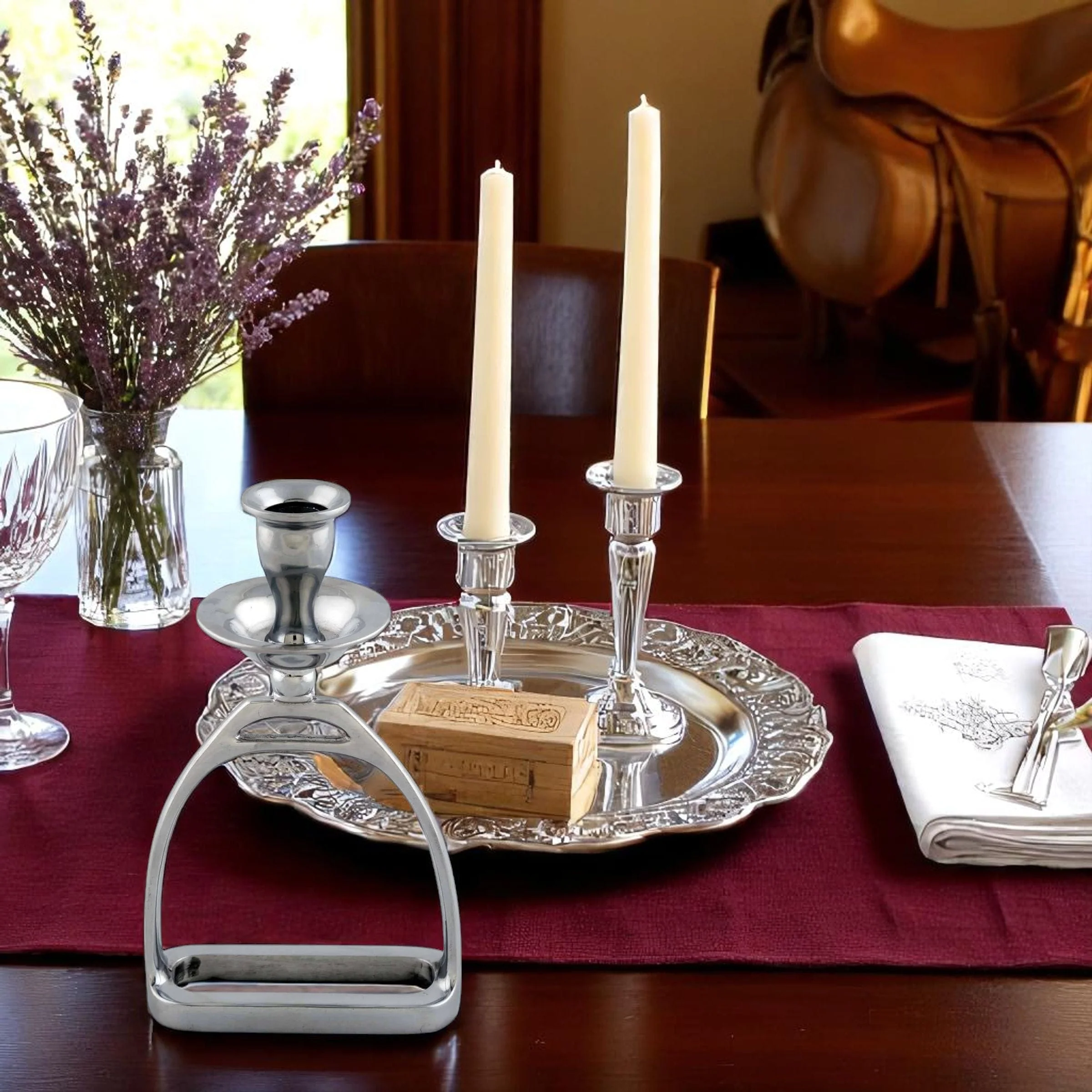 Equestrian Stirrup Candlestick - Image 3