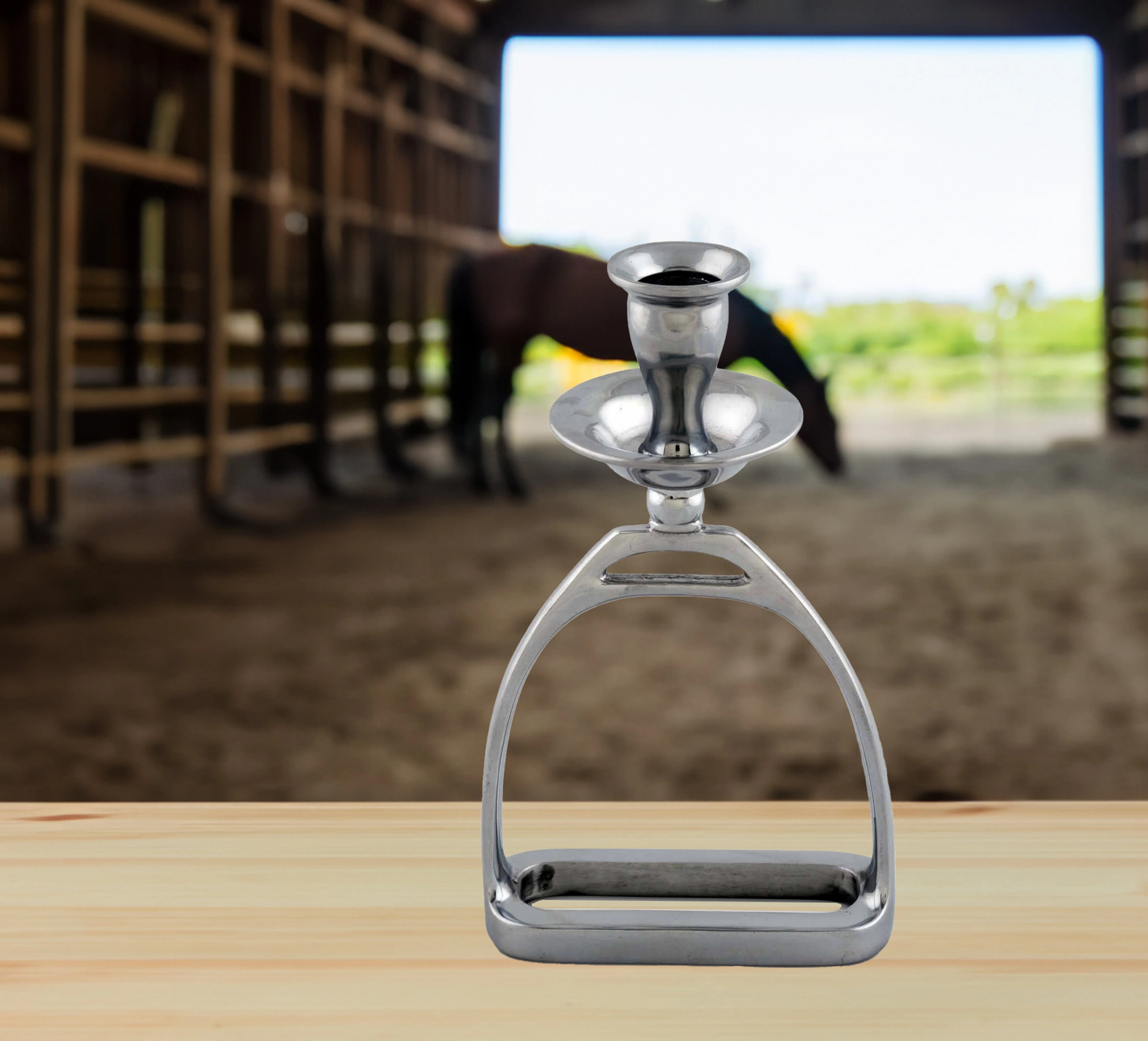 Equestrian Stirrup Candlestick - Image 4