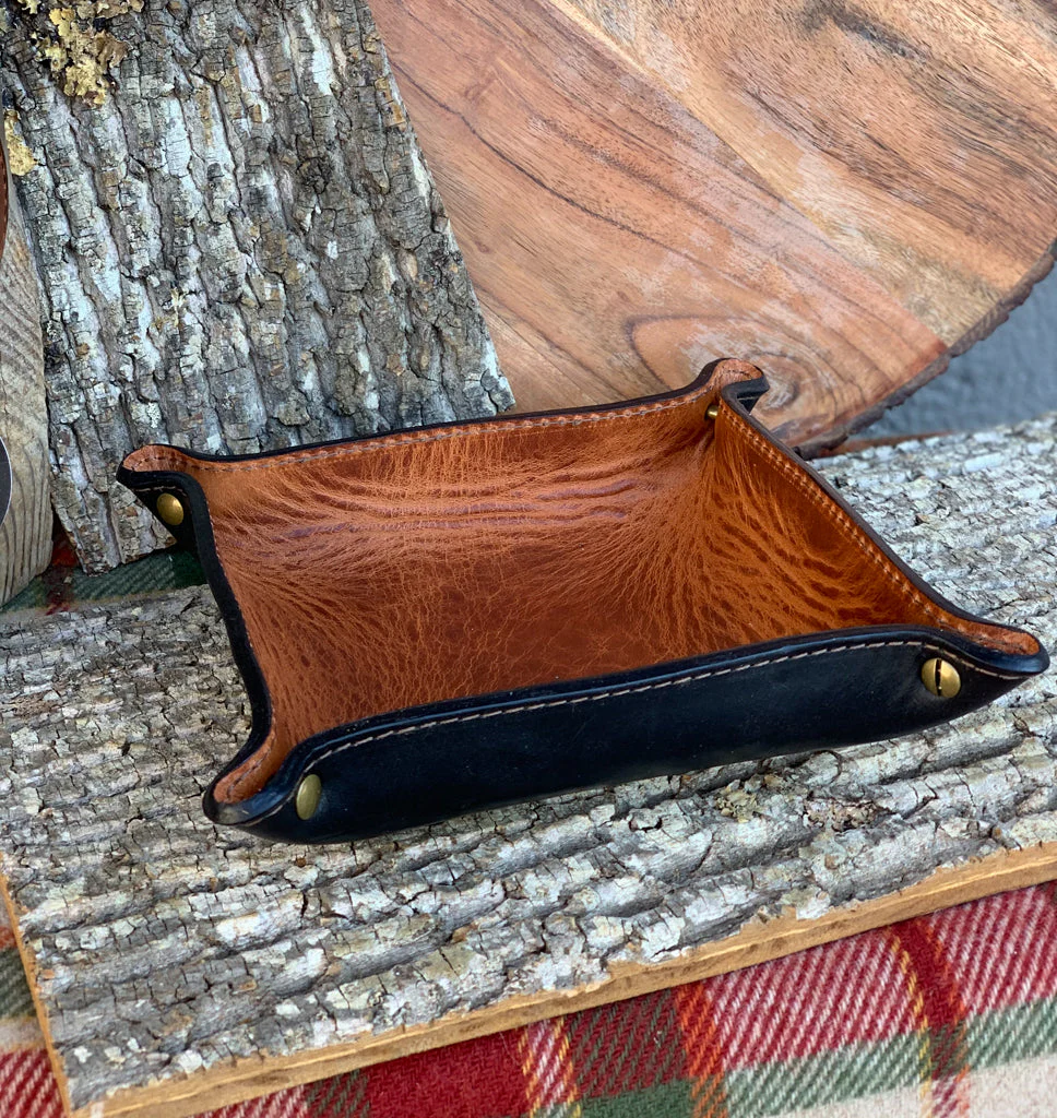 Horween "Black and Tan" Valet Tray - Image 3