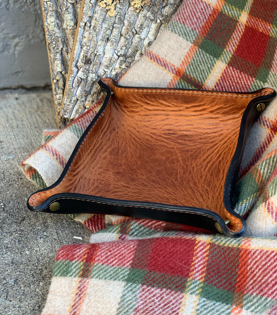Horween "Black and Tan" Valet Tray - Image 4