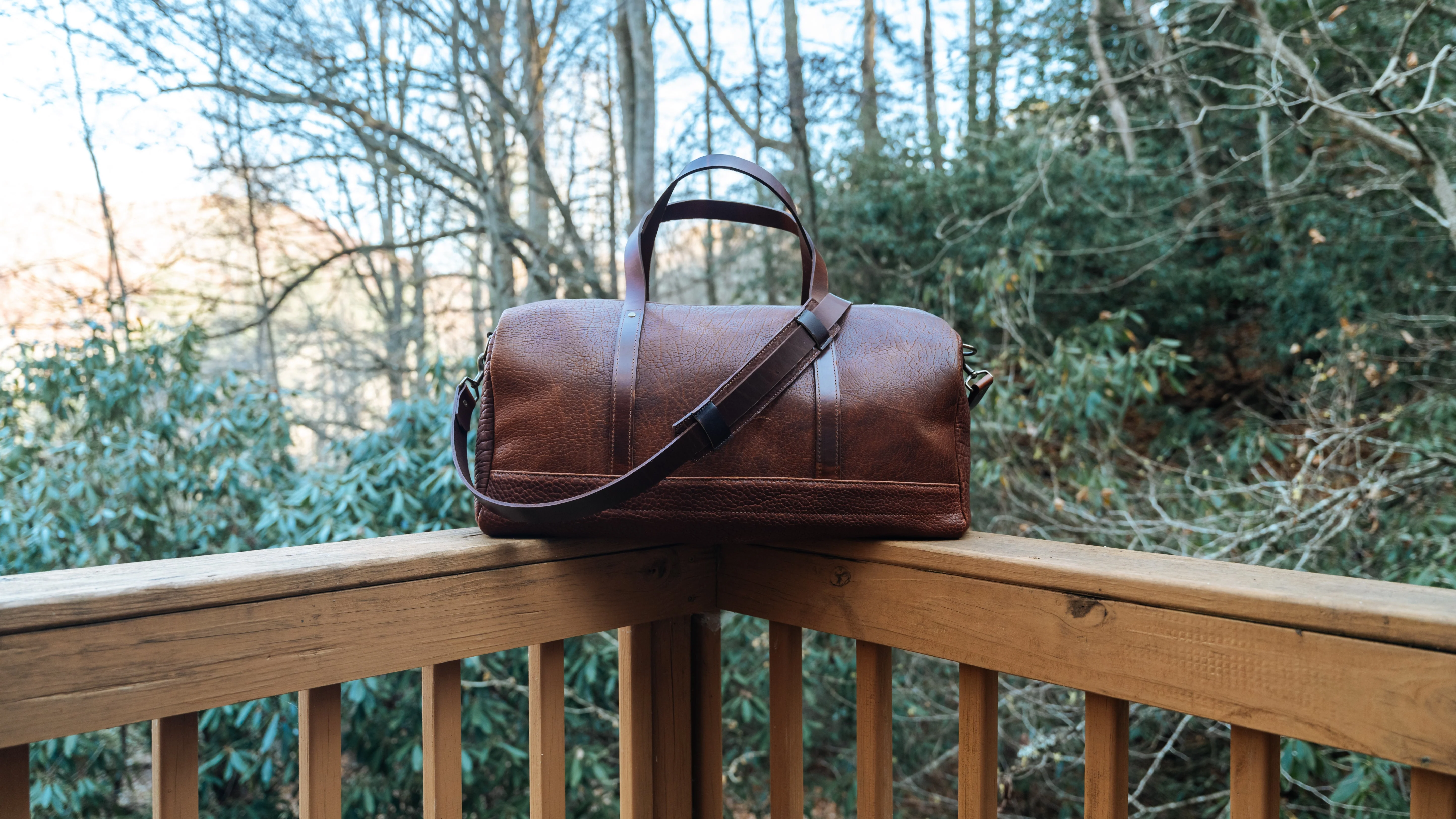 Jack Foster Weekender | Cognac Shrunken Bison - Image 7