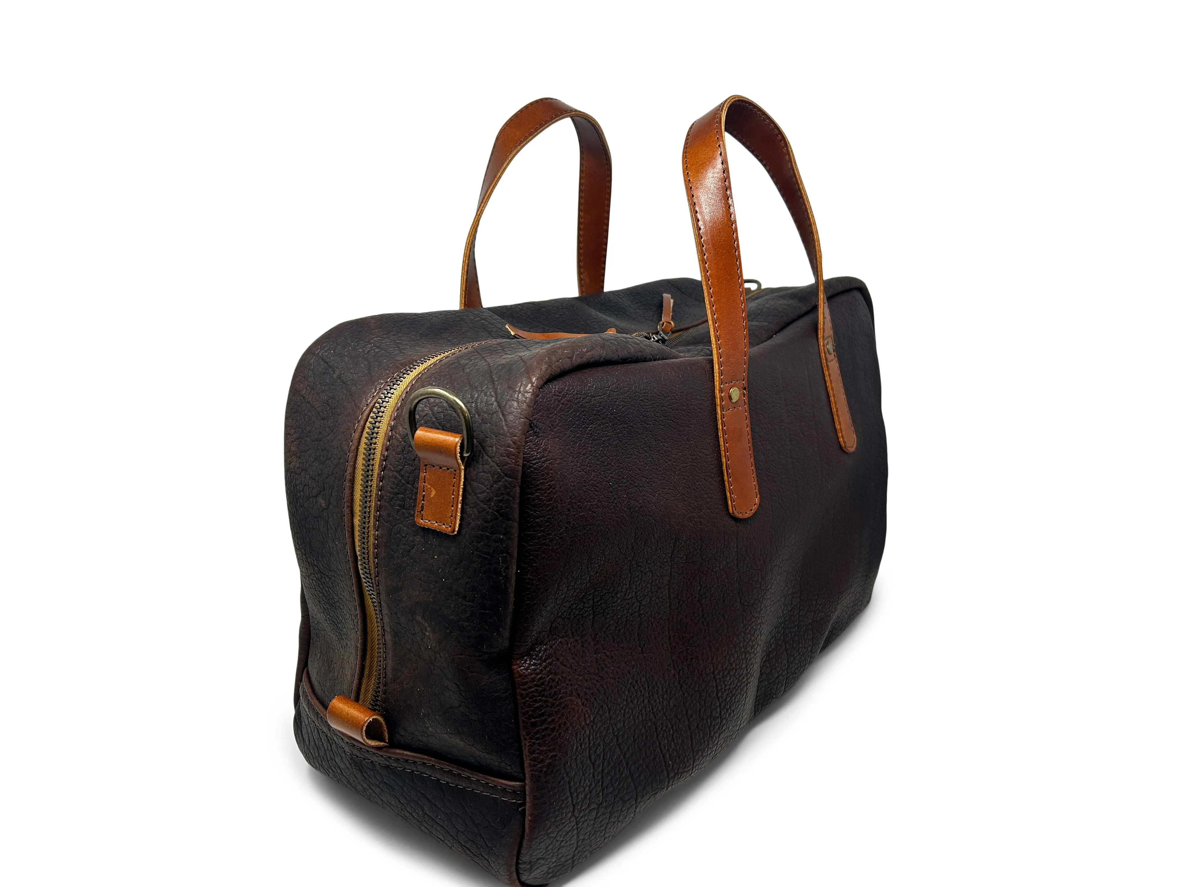 Jack Foster Weekender  | Dark Cognac Shrunken Bison - Image 2