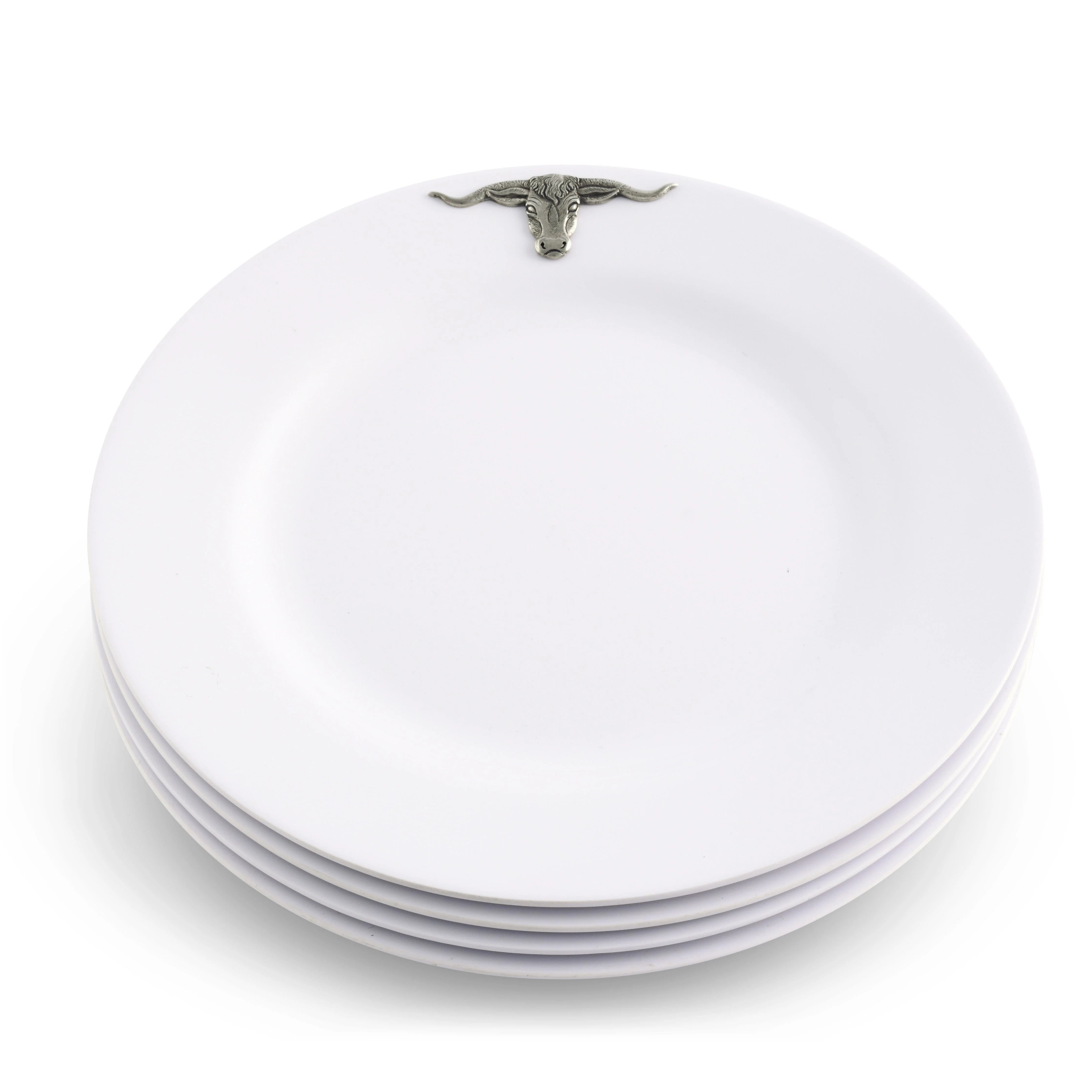 Longhorn Melamine Lunch Plates - Set of 4 - Image 4