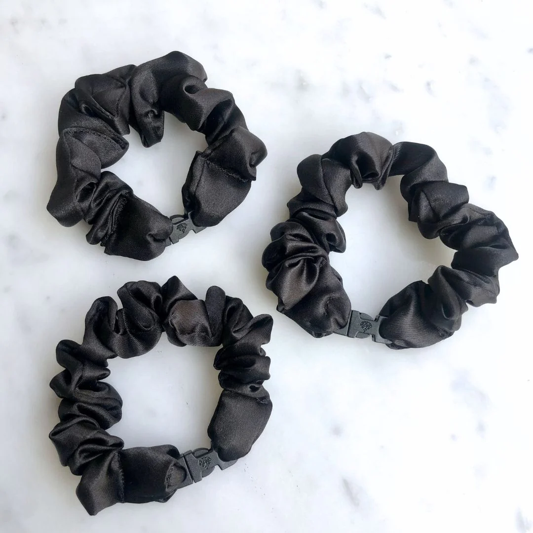 MINI 3-Pack Neutral Buckle Scrunchies Bundle - No Snagging, No Tangles - Image 5