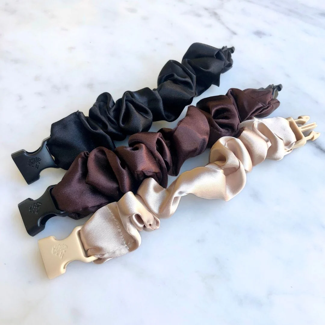 Neutrals Starter Pack - 3-Pack Buckle Scrunchies Bundle - No Snagging, No Tangles - Image 3