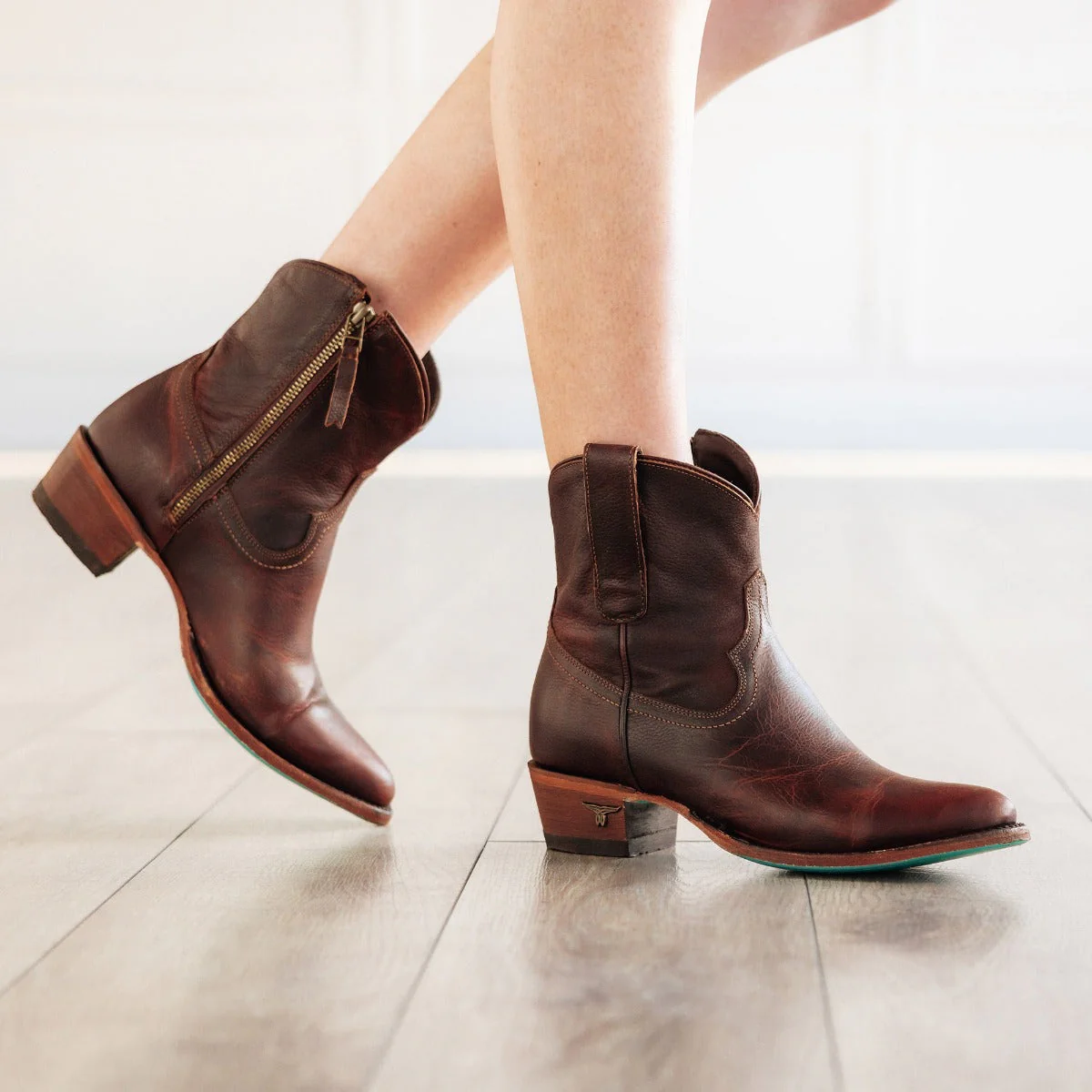 Plain Jane Bootie - Cognac - Image 2