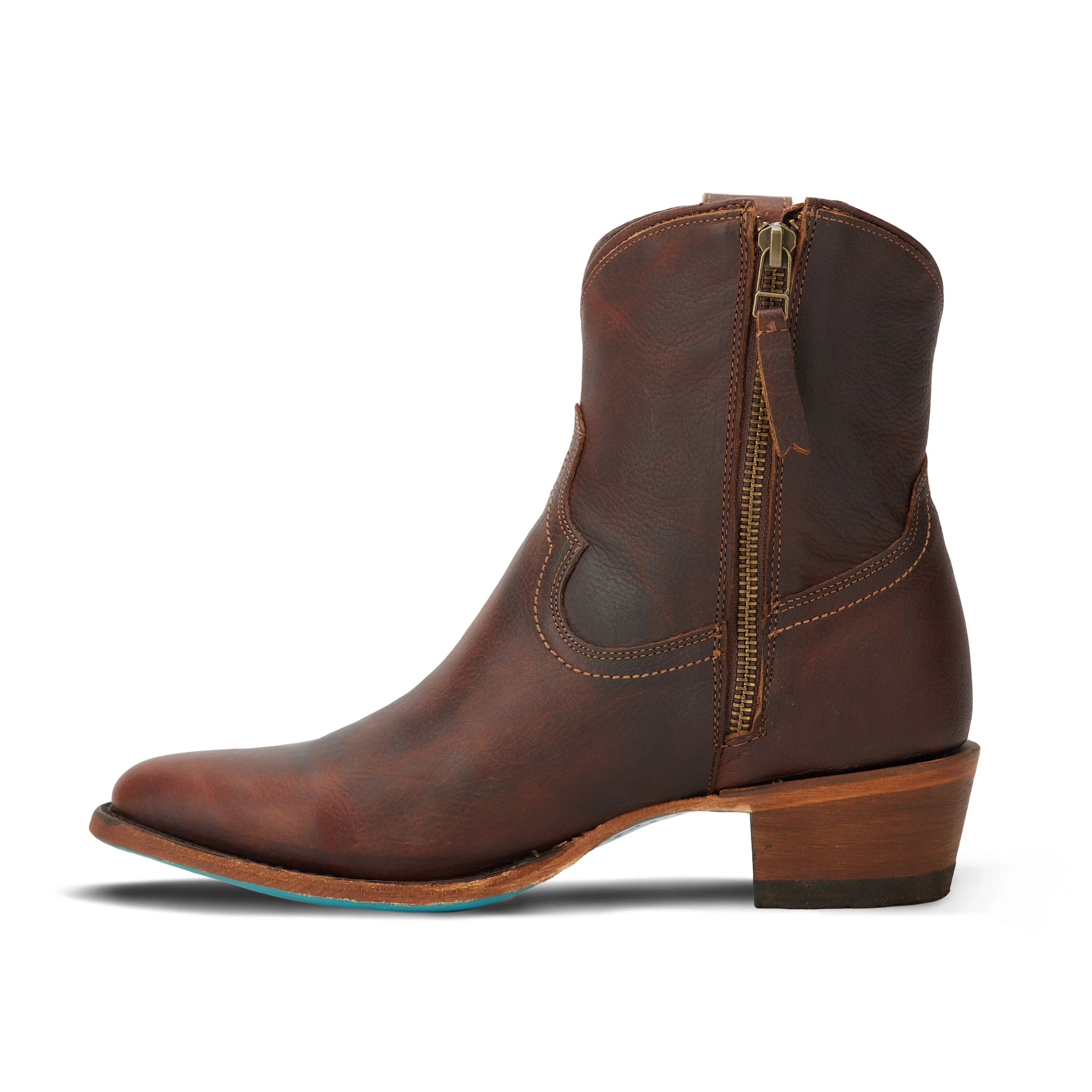Plain Jane Bootie - Cognac - Image 4