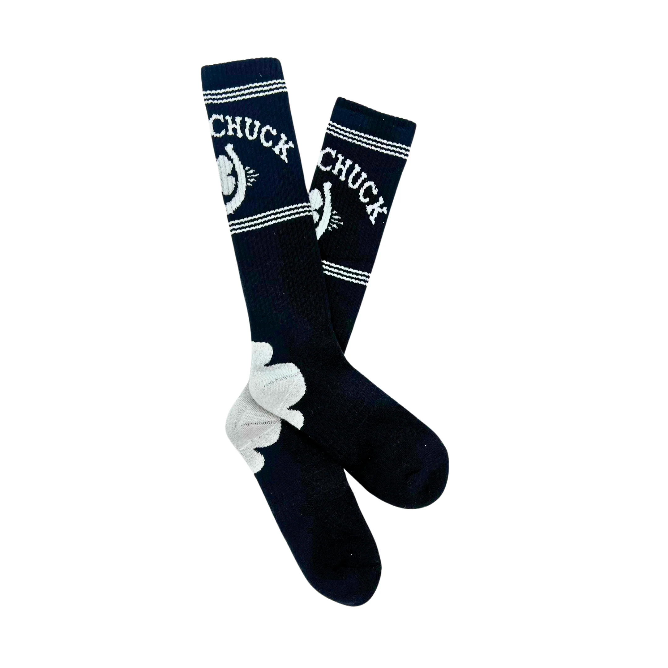 Retro Lucky Chuck Black/White Performance Socks - Image 3