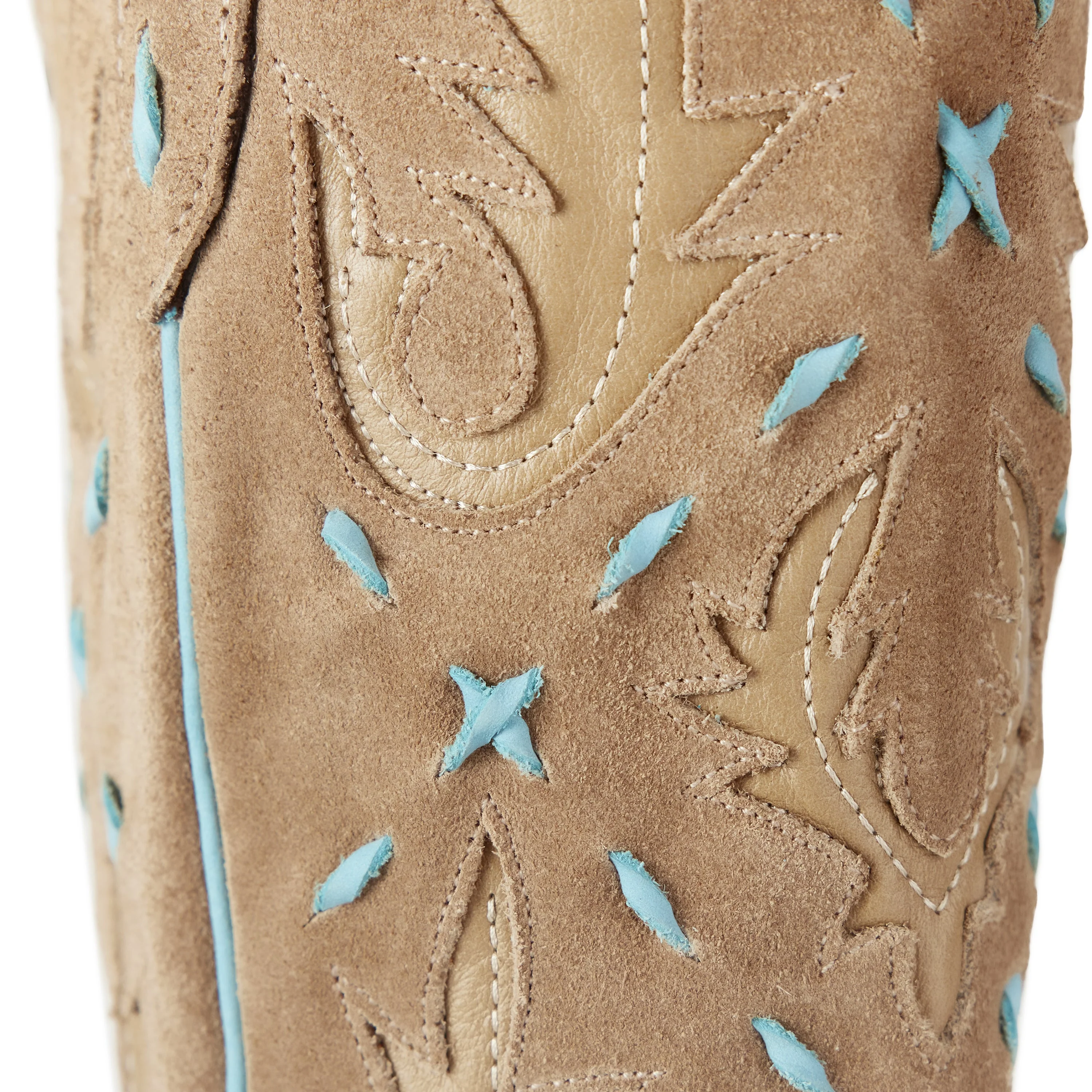 Reverie Knee High Corset - Latte Suede and Powder Blue - Image 8