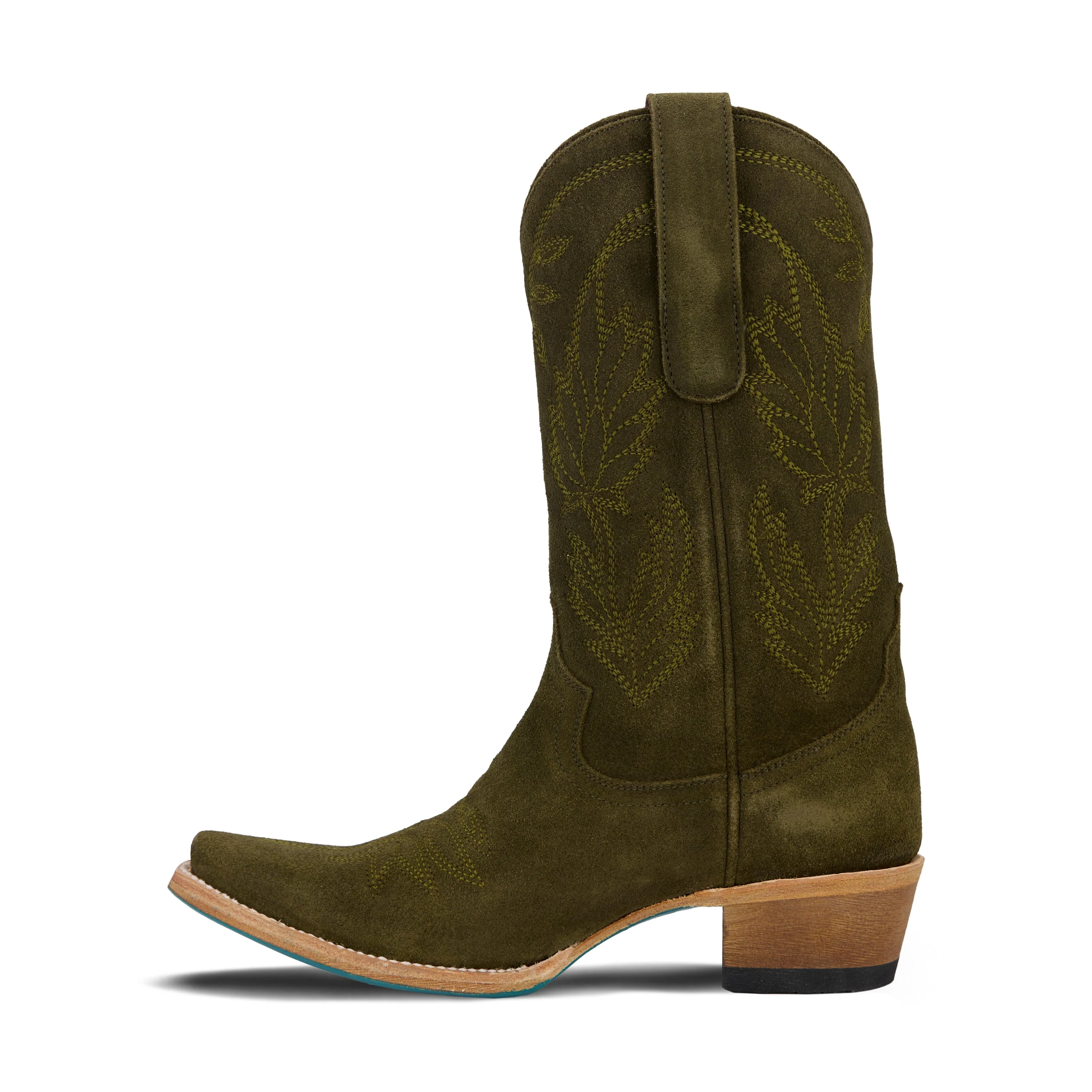 Sandaga Midi - Olive Suede - Image 5