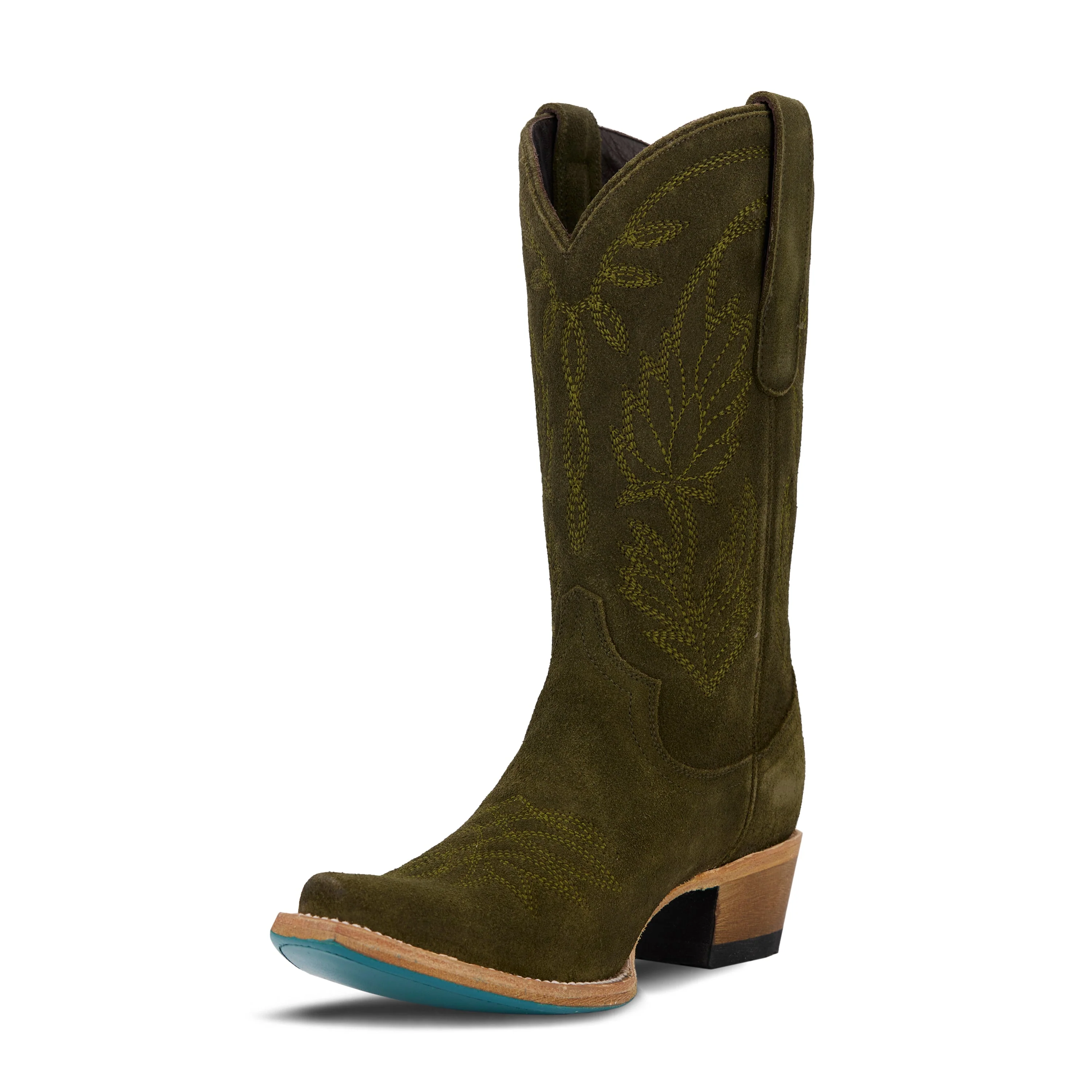 Sandaga Midi - Olive Suede - Image 7