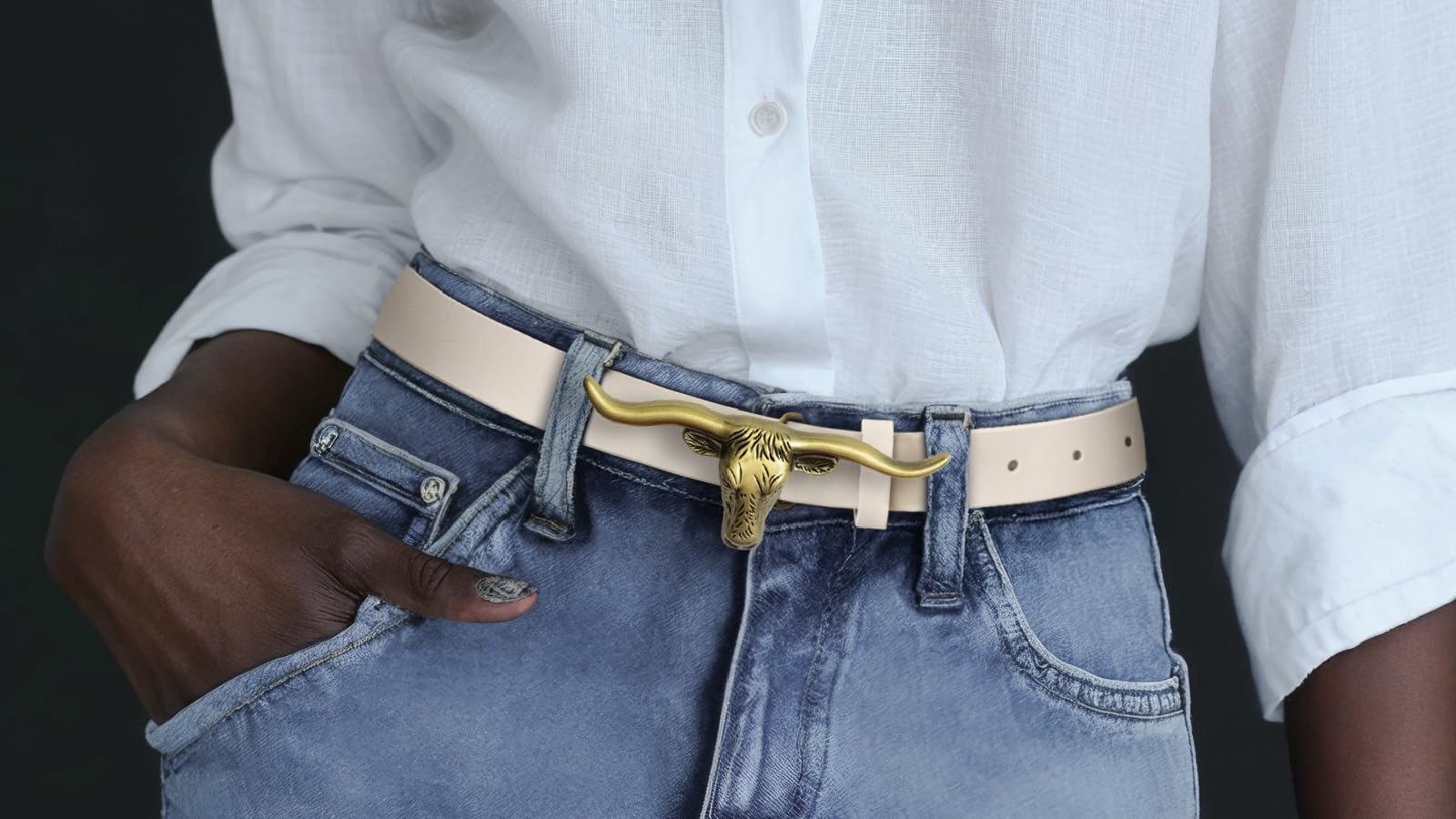 Signature Longhorn Western Belt for Women - Image 12