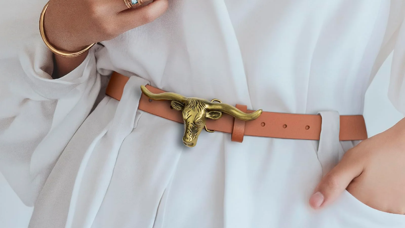 Signature Longhorn Western Belt for Women - Image 2