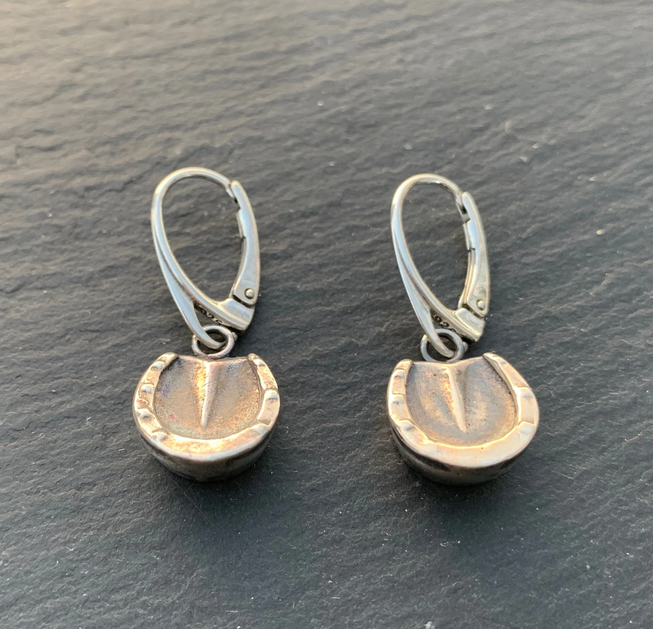 Sterling Hoofprints Leverback Earrings in Pony Size - Image 3