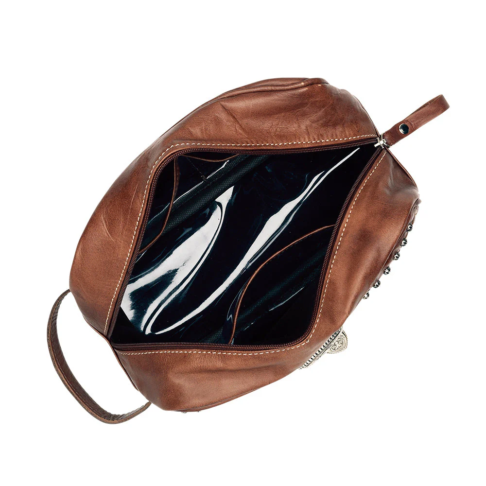 Waxed Leather Travel Dopp/Shaving Kit - Image 5
